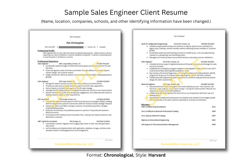 sample sales resume
