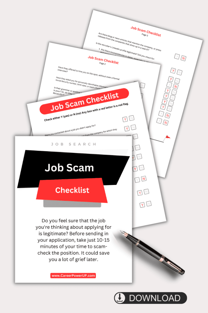 job scam checklist