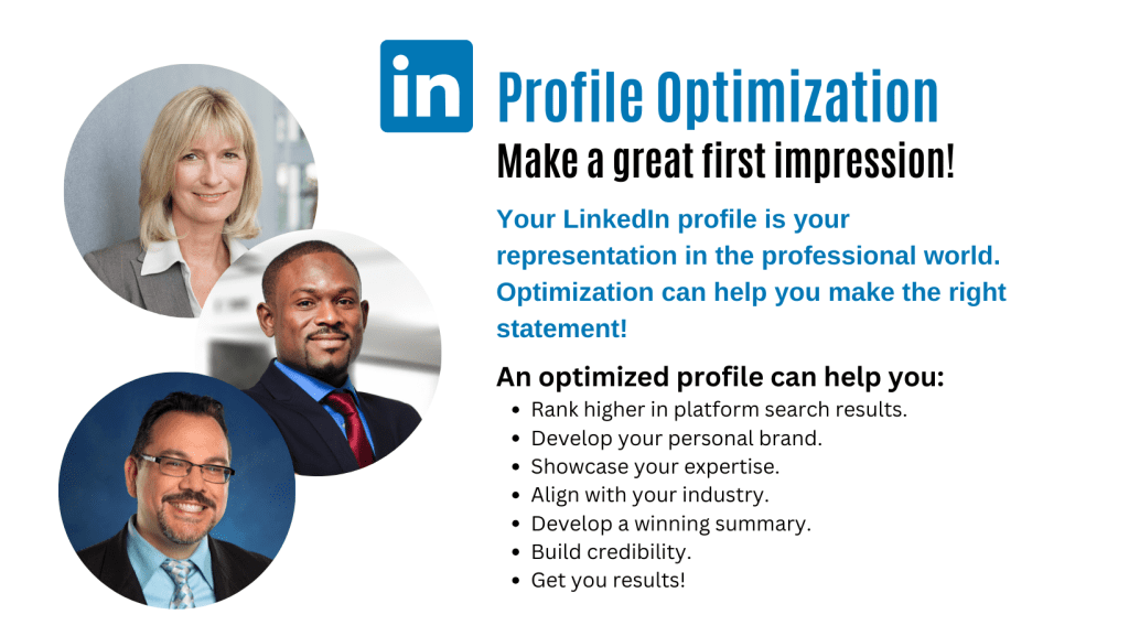 Linked In profile optimization service for $109