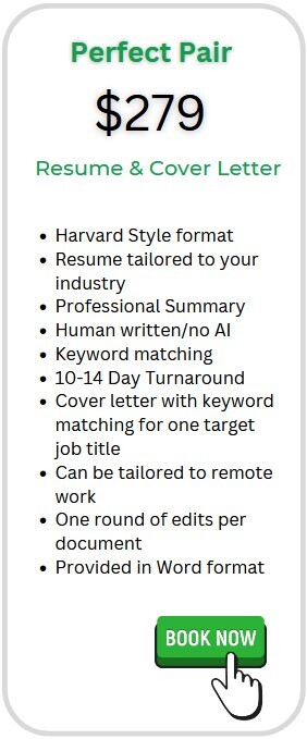 professional resume and cover letter re-writing service $209