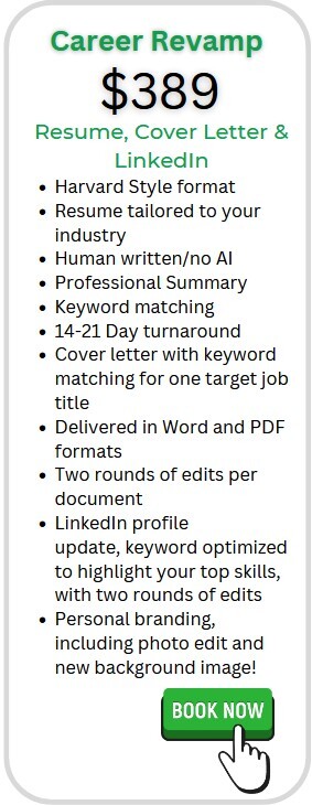 professional resume and cover letter re-writing service plus Linked In profile optimization $289